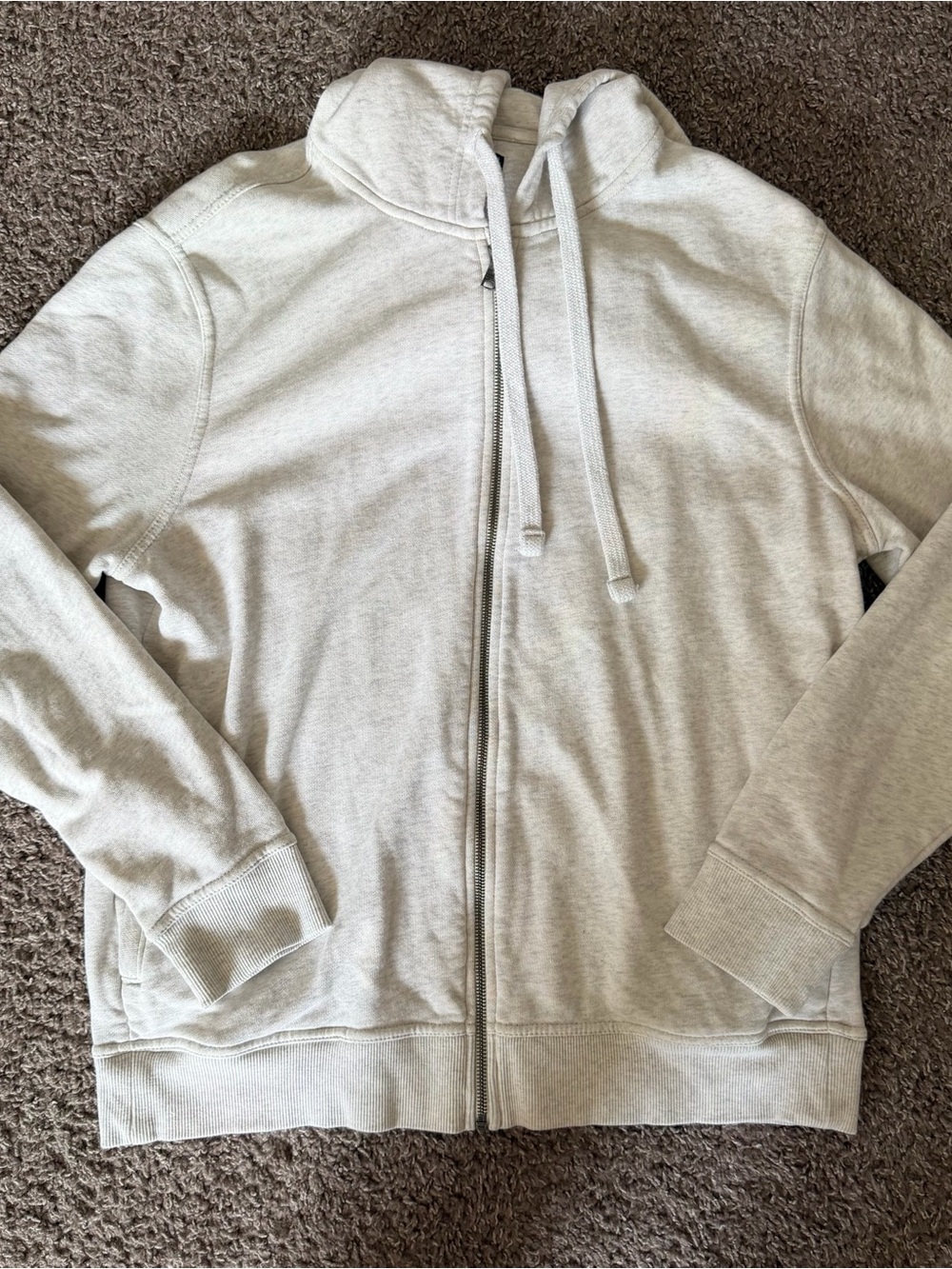 Banana Republic Light Gray Hoodie Size L Organic Cotton